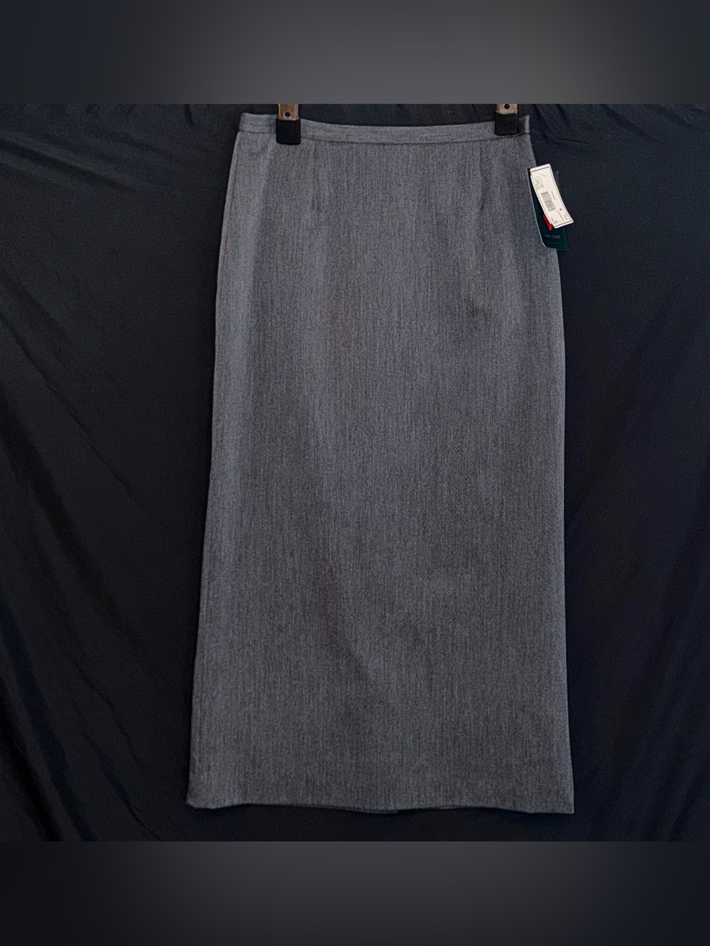 NWT VTG Hawksley & Wight Maxi Pencil Skirt Size 8 Petite Gray Business